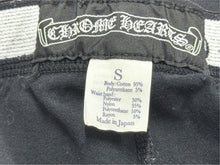 Load image into Gallery viewer, CHROME HEARTS クロムハーツ レギンス ホースシュー コットン ポリウレタン ブラック サイズS 美品 中古 4b004744
