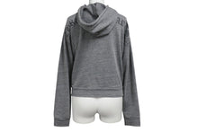 Load image into Gallery viewer, CHROME HEARTS クロムハーツ パーカー バックアーチロゴプリント ダガージップ RN#95024 ポリエステル コットン レーヨン グレー サイズM 美品 中古 4b004745