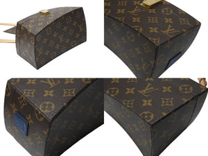 新品同様 LOUIS VUITTON ルイヴィトン ツイステッドボックス 2WAYバッグ M40275 フランクゲーリー ブラウン ゴールド 中古 4b004746