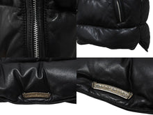 Load image into Gallery viewer, CHROME HEARTS クロムハーツ STIFF スティッフ レザーダウンベスト サイズXS クロスボール ダガージップ ラムレザー ブラック 美品 中古 4b004748