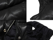 Load image into Gallery viewer, CHROME HEARTS クロムハーツ STIFF スティッフ レザーダウンベスト サイズXS クロスボール ダガージップ ラムレザー ブラック 美品 中古 4b004748
