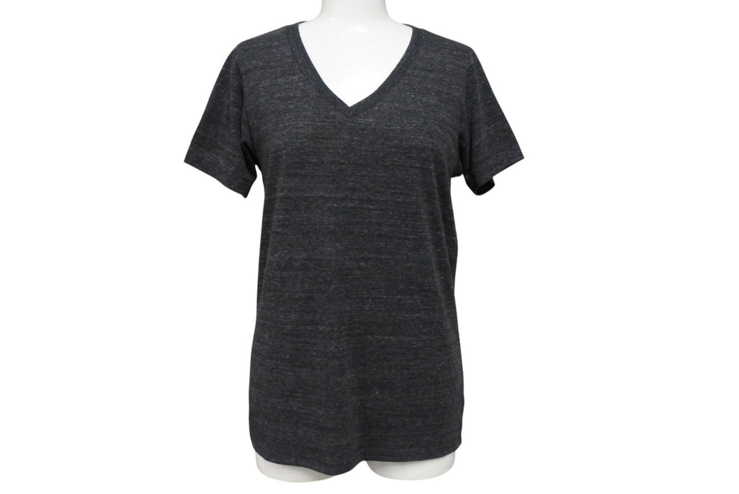 CHROME HEARTS クロムハーツ 半袖Ｔシャツ Vネック RN#95024 ポリエステル コットン レーヨン グレー 美品 中古 4b004750