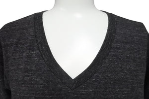 CHROME HEARTS クロムハーツ 半袖Ｔシャツ Vネック RN#95024 ポリエステル コットン レーヨン グレー 美品 中古 4b004750