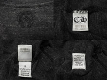Load image into Gallery viewer, CHROME HEARTS クロムハーツ 半袖Ｔシャツ Vネック RN#95024 ポリエステル コットン レーヨン グレー 美品 中古 4b004750