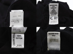 極美品 CHROME HEARTS クロムハーツ スウェットパンツ セメタリークロスプリント コットン ブラック ホワイト サイズXS 中古 4b004751