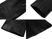Load image into Gallery viewer, HERMES エルメス ヴィンテージ レザー ロングコート アウター ラムスキン ブラック サイズ58 美品 中古 4b004754