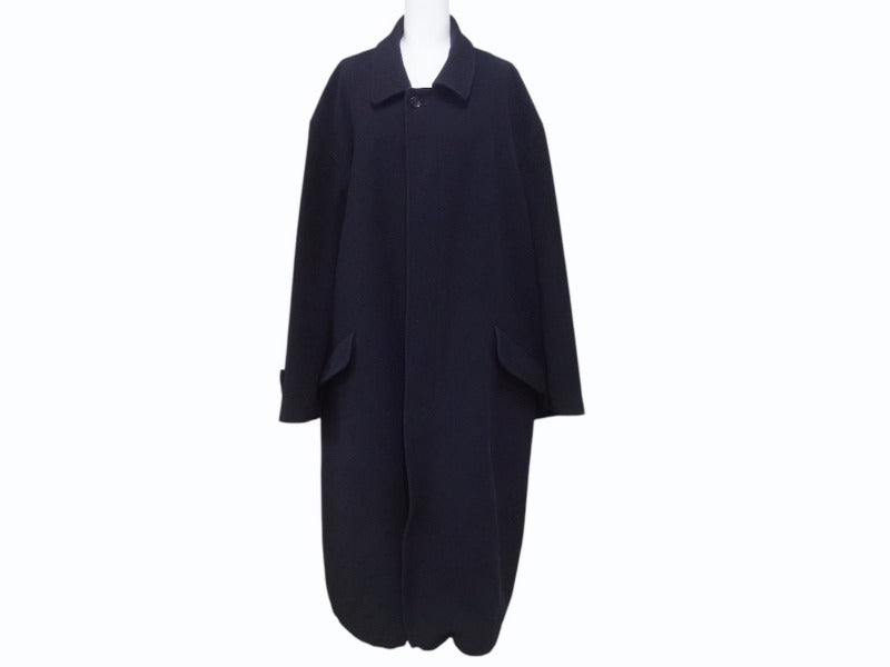 Yohji Yamamoto impermeable ヨウジヤマモト アンペリメアブル 希少 チェスターコート ウール ネイビー サイズ50 美品 中古 4b004756