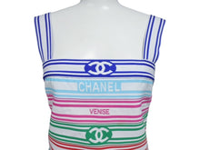 Load image into Gallery viewer, 極美品 CHANEL シャネル キャミソール トップス ボーダー P60705K46404 フランス製 ポリアミド マルチカラー サイズ34 中古 4b004757
