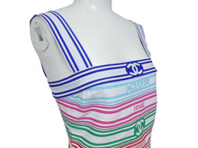 Load image into Gallery viewer, 極美品 CHANEL シャネル キャミソール トップス ボーダー P60705K46404 フランス製 ポリアミド マルチカラー サイズ34 中古 4b004757