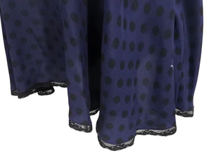 MIU MIU 13SS ミュウミュウ フレアスカート レース ミニ丈 ドット柄 MG617 Z06KA ネイビー ブラック サイズ40 美品 中古 4b004769 