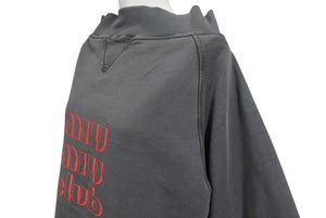 MIU MIU ミュウミュウ 20AW miumiu club コットンスウェットシャツ MJA810 1IG3 チャコールグレー サイズL 美品 中古 4b004770