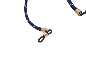 MIU MIU ミュウミュウ サングラス サングラス グラスコード ストラップ ネイビー ゴールド金具 美品 中古 4b004771 