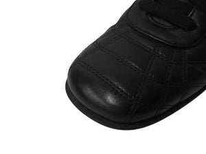 MIU MIU ミュウミュウ 21SS Heel Leather Sneaker ヒールレザースニーカー ミッドヒール ナッパレザー ブラック サイズ37 1/2 美品 中古 4b004772