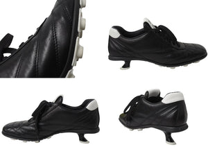 MIU MIU ミュウミュウ 21SS Heel Leather Sneaker ヒールレザースニーカー ミッドヒール ナッパレザー ブラック サイズ37 1/2 美品 中古 4b004772