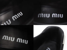 画像をギャラリービューアに読み込む, MIU MIU ミュウミュウ 21SS Heel Leather Sneaker ヒールレザースニーカー ミッドヒール ナッパレザー ブラック サイズ37 1/2 美品 中古 4b004772