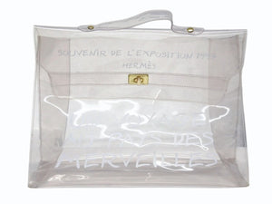 HERMES エルメス ビニール ケリー ハンドバッグ 不思議の国、エルメスへの旅 スケルトン クリア ゴールド金具 美品 中古 4b004774