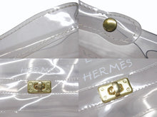Load image into Gallery viewer, HERMES エルメス ビニール ケリー ハンドバッグ 不思議の国、エルメスへの旅 スケルトン クリア ゴールド金具 美品 中古 4b004774