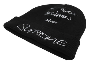 SUPREME シュプリーム 22SS God's Chilren Beanie ビーニー ニット帽 アクリル ブラック 美品 中古 4b004777