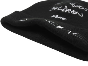 SUPREME シュプリーム 22SS God's Chilren Beanie ビーニー ニット帽 アクリル ブラック 美品 中古 4b004777