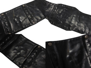 CHROME HEARTS クロムハーツ チャンピオンベルト 希少 BSフレア スター タイニークロス クロスボール ガスリンガー レザー シルバ−925 ブラック 美品 中古 4b004779