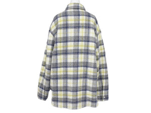 JIL SANDER+ ジルサンダープラス シャツジャケット J47BN0008J40012 アルパカウール チェック マルチカラー サイズ48 美品 中古 4b004782