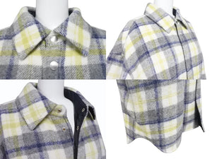 JIL SANDER+ ジルサンダープラス シャツジャケット J47BN0008J40012 アルパカウール チェック マルチカラー サイズ48 美品 中古 4b004782