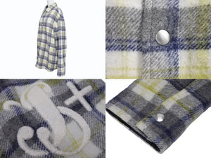 JIL SANDER+ ジルサンダープラス シャツジャケット J47BN0008J40012 アルパカウール チェック マルチカラー サイズ48 美品 中古 4b004782