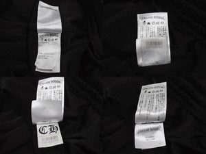 新品同様 CHROME HEARTS クロムハーツ メッシュプリントパンツ VARSITY PANTS CH RN#97729 ナイロン ブラック シルバー サイズXXL 中古 4b004789