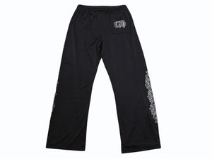 新品同様 CHROME HEARTS クロムハーツ メッシュプリントパンツ VARSITY PANTS CH RN#97729 ナイロン ブラック シルバー サイズXXL 中古 4b004789