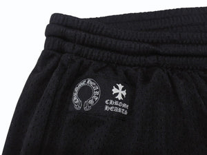 新品同様 CHROME HEARTS クロムハーツ メッシュプリントパンツ VARSITY PANTS CH RN#97729 ナイロン ブラック シルバー サイズXXL 中古 4b004789