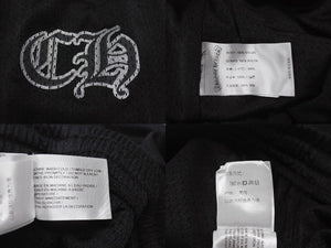 新品同様 CHROME HEARTS クロムハーツ メッシュプリントパンツ VARSITY PANTS CH RN#97729 ナイロン ブラック シルバー サイズXXL 中古 4b004789