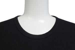 CHROME HEARTS クロムハーツ サーマル長袖Ｔシャツ オールドスクロールロゴ RN#95024 コットン ポリエステル ブラック サイズS 美品 中古 4b004791