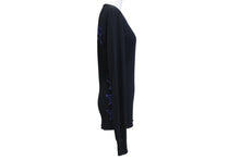 Load image into Gallery viewer, CHROME HEARTS クロムハーツ サーマル長袖Ｔシャツ オールドスクロールロゴ RN#95024 コットン ポリエステル ブラック サイズS 美品 中古 4b004791