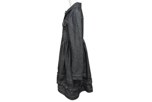 極美品 CECILIE BAHNSEN セシリーバーンセン VERONA DRESS ドレス コットン ブラック ピンク サイズ2 中古 4b004796