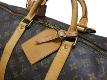 Load image into Gallery viewer, LOUIS VUITTON ルイヴィトン キーポル55 ボストンバッグ M41424 モノグラム PVC ヌメ革 旧型 ブラウン 良品 中古 4b004798