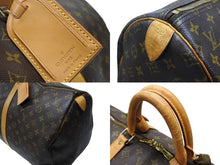 Load image into Gallery viewer, LOUIS VUITTON ルイヴィトン キーポル55 ボストンバッグ M41424 モノグラム PVC ヌメ革 旧型 ブラウン 良品 中古 4b004798