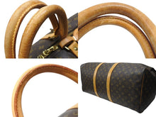 Load image into Gallery viewer, LOUIS VUITTON ルイヴィトン キーポル55 ボストンバッグ M41424 モノグラム PVC ヌメ革 旧型 ブラウン 良品 中古 4b004798