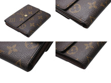 画像をギャラリービューアに読み込む, 極美品 LOUIS VUITTON ルイヴィトン 二つ折り財布 ポルトモネ ピエ カルトクレディ M61652 ブラウン モノグラムキャンバス 中古 4b004800