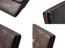 画像をギャラリービューアに読み込む, 極美品 LOUIS VUITTON ルイヴィトン 二つ折り財布 ポルトモネ ピエ カルトクレディ M61652 ブラウン モノグラムキャンバス 中古 4b004800