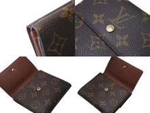 画像をギャラリービューアに読み込む, 極美品 LOUIS VUITTON ルイヴィトン 二つ折り財布 ポルトモネ ピエ カルトクレディ M61652 ブラウン モノグラムキャンバス 中古 4b004800