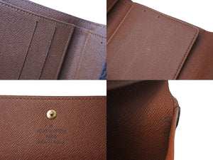 極美品 LOUIS VUITTON ルイヴィトン 二つ折り財布 ポルトモネ ピエ カルトクレディ M61652 ブラウン モノグラムキャンバス 中古 4b004800