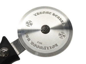 極美品 CHROME HEARTS クロムハーツ PIZZA CUTTER ピザカッター CHプラス ホースシュー エボニーウッド シルバー925 中古 4b004805