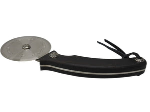 極美品 CHROME HEARTS クロムハーツ PIZZA CUTTER ピザカッター CHプラス ホースシュー エボニーウッド シルバー925 中古 4b004805