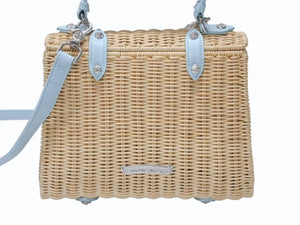 極美品 CHROME HEARTS クロムハーツ DOLLY STRAW ドーリー ストロー 2WAYハンドバッグ CHプラス ラフィア レザー シルバー925 中古 4b004806