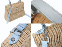 Load image into Gallery viewer, 極美品 CHROME HEARTS クロムハーツ DOLLY STRAW ドーリー ストロー 2WAYハンドバッグ CHプラス ラフィア レザー シルバー925 中古 4b004806
