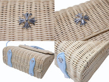 Load image into Gallery viewer, 極美品 CHROME HEARTS クロムハーツ DOLLY STRAW ドーリー ストロー 2WAYハンドバッグ CHプラス ラフィア レザー シルバー925 中古 4b004806