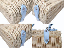 Load image into Gallery viewer, 極美品 CHROME HEARTS クロムハーツ DOLLY STRAW ドーリー ストロー 2WAYハンドバッグ CHプラス ラフィア レザー シルバー925 中古 4b004806