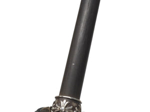 極美品 CHROME HEARTS クロムハーツ FLY SWATTER フライスワッター ハエ叩き CHプラス フレアニー ホースシュー エボニーウッド 中古 4b004807