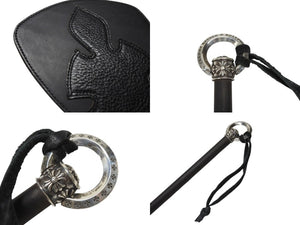 極美品 CHROME HEARTS クロムハーツ FLY SWATTER フライスワッター ハエ叩き CHプラス フレアニー ホースシュー エボニーウッド 中古 4b004807