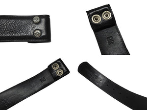 CHROME HEARTS クロムハーツ 1.5 STRP BUNDY バンディ ベルトストラップ サイズ36 ピラミッド シルバー925 レザー 美品 中古 4b004809